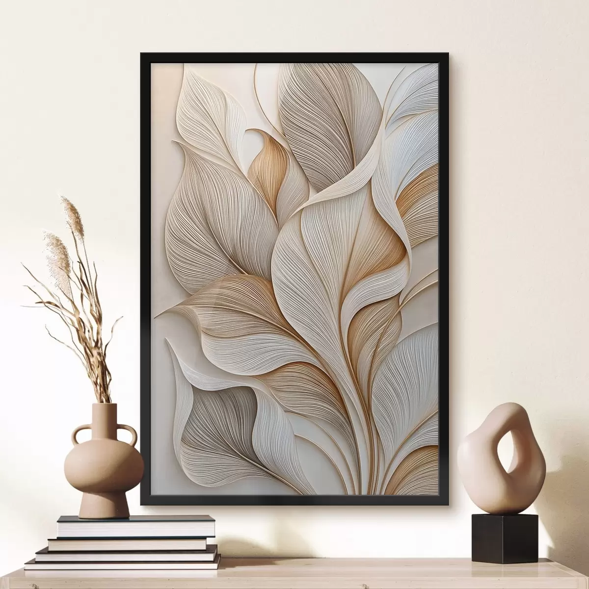 Poster Abstracte bladeren f51177