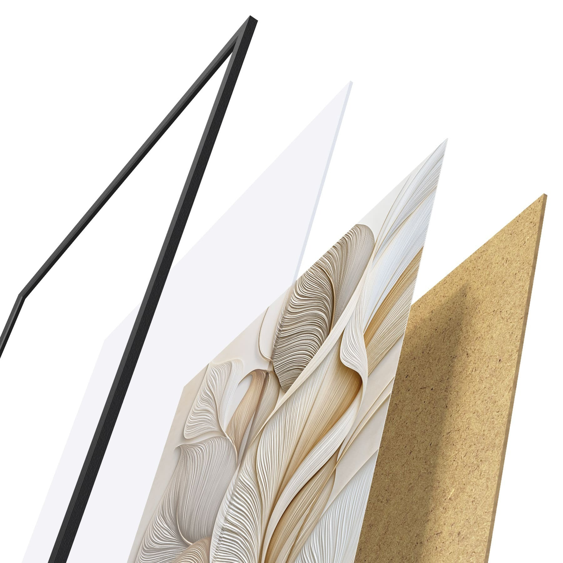 Poster Abstracte bladeren f51177