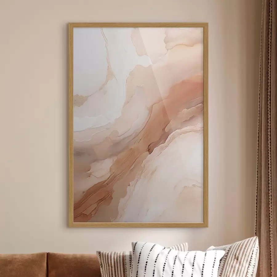 Fotobehang Beige parelmoerlagen met een fijne structuur f51084