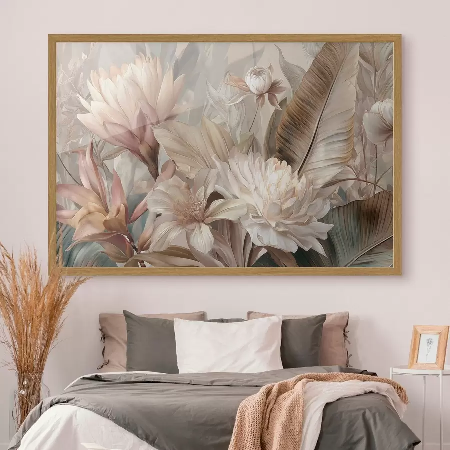 Fotobehang Exotisch boeket in pasteltinten f51095