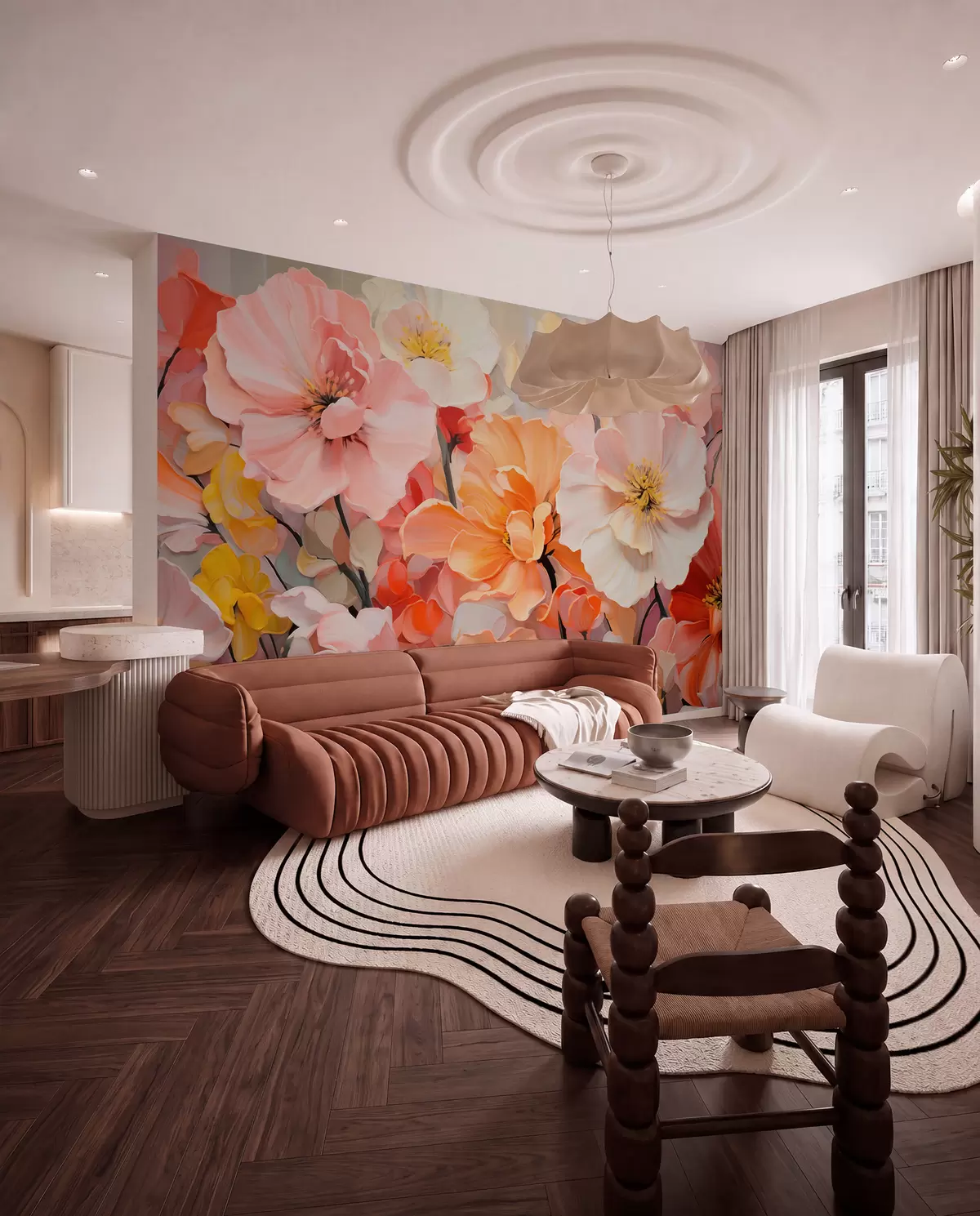 Fotobehang Fantasiebloemen w05908
