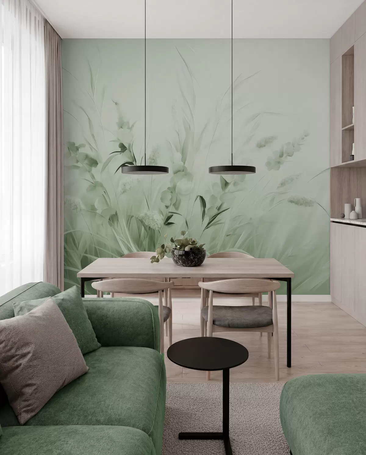 Fotobehang Bloemenveld w05913v1