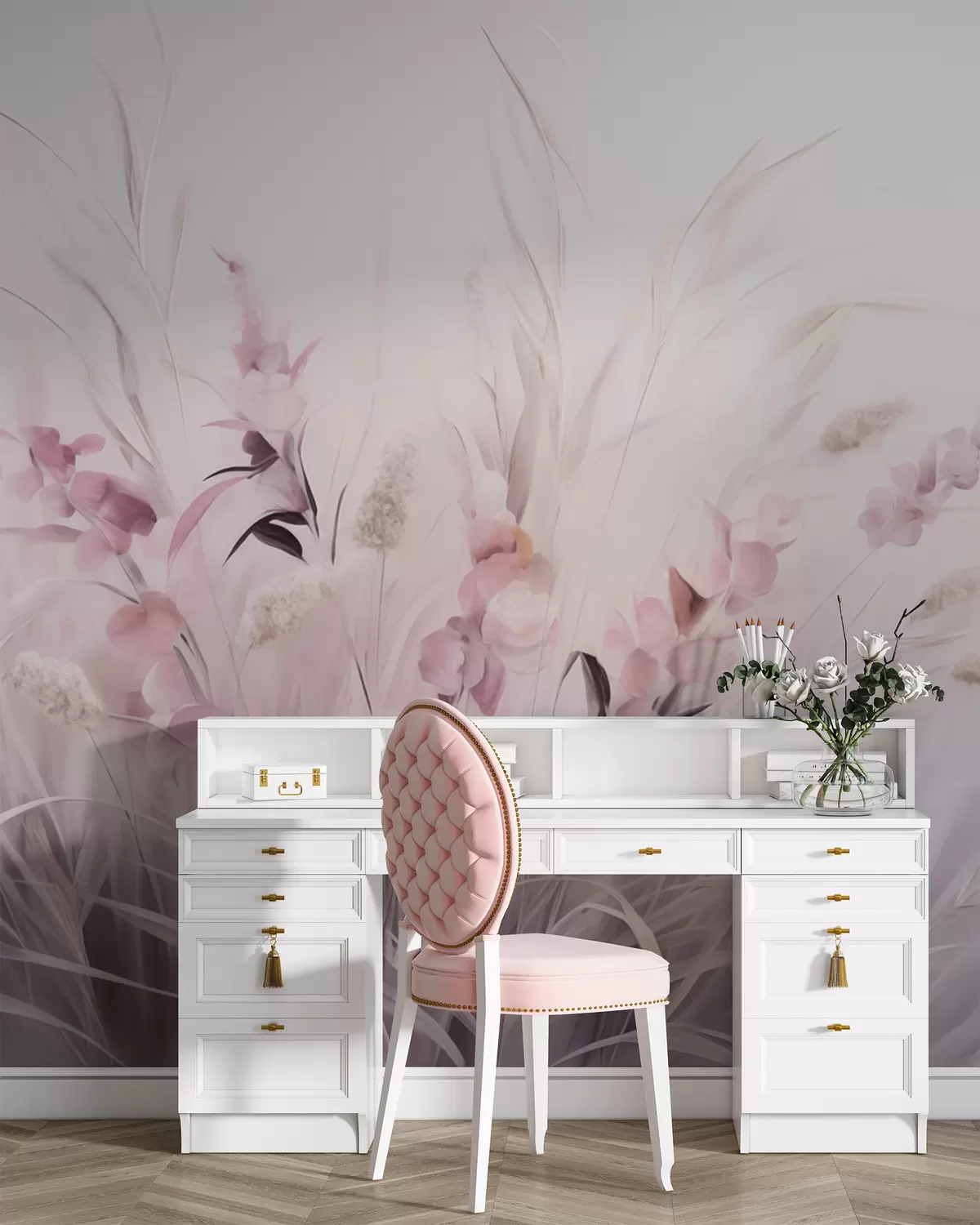 Fotobehang Bloemenveld w05913v2