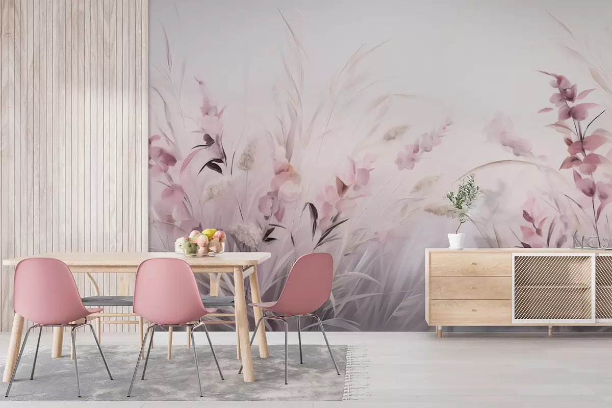 Fotobehang Bloemenveld w05913v2