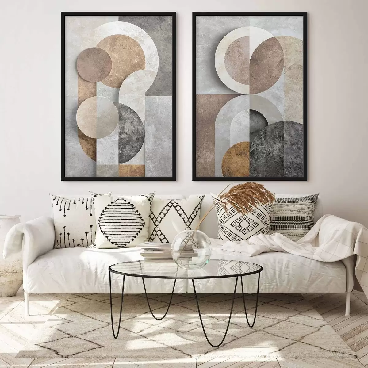 Poster Overlappende geometrische vormen d31119
