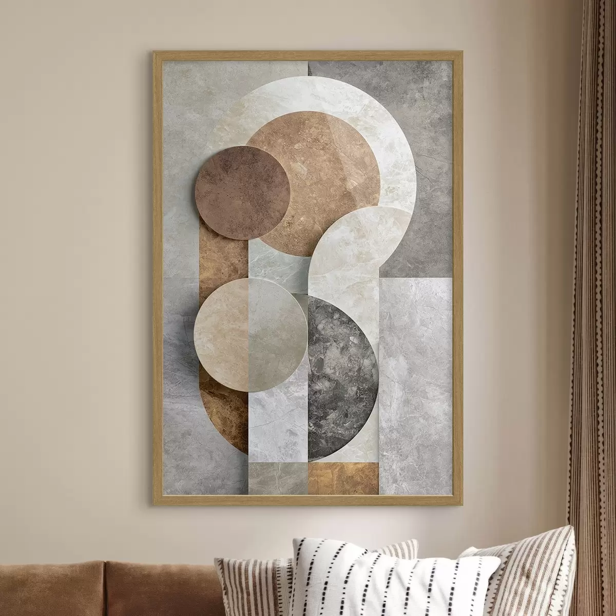 Poster Geometrische abstractie met cirkels f51185