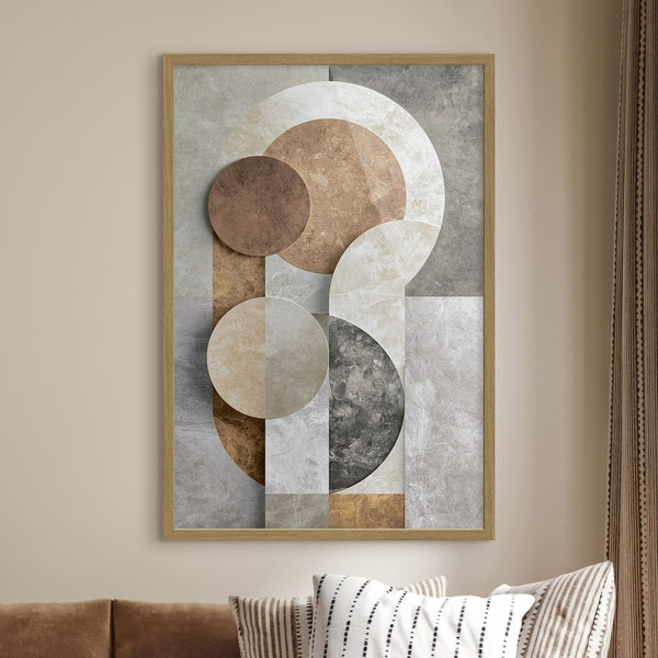 Poster Geometrische abstractie met cirkels, Affiches Uniek, f51185wo : Uwalls