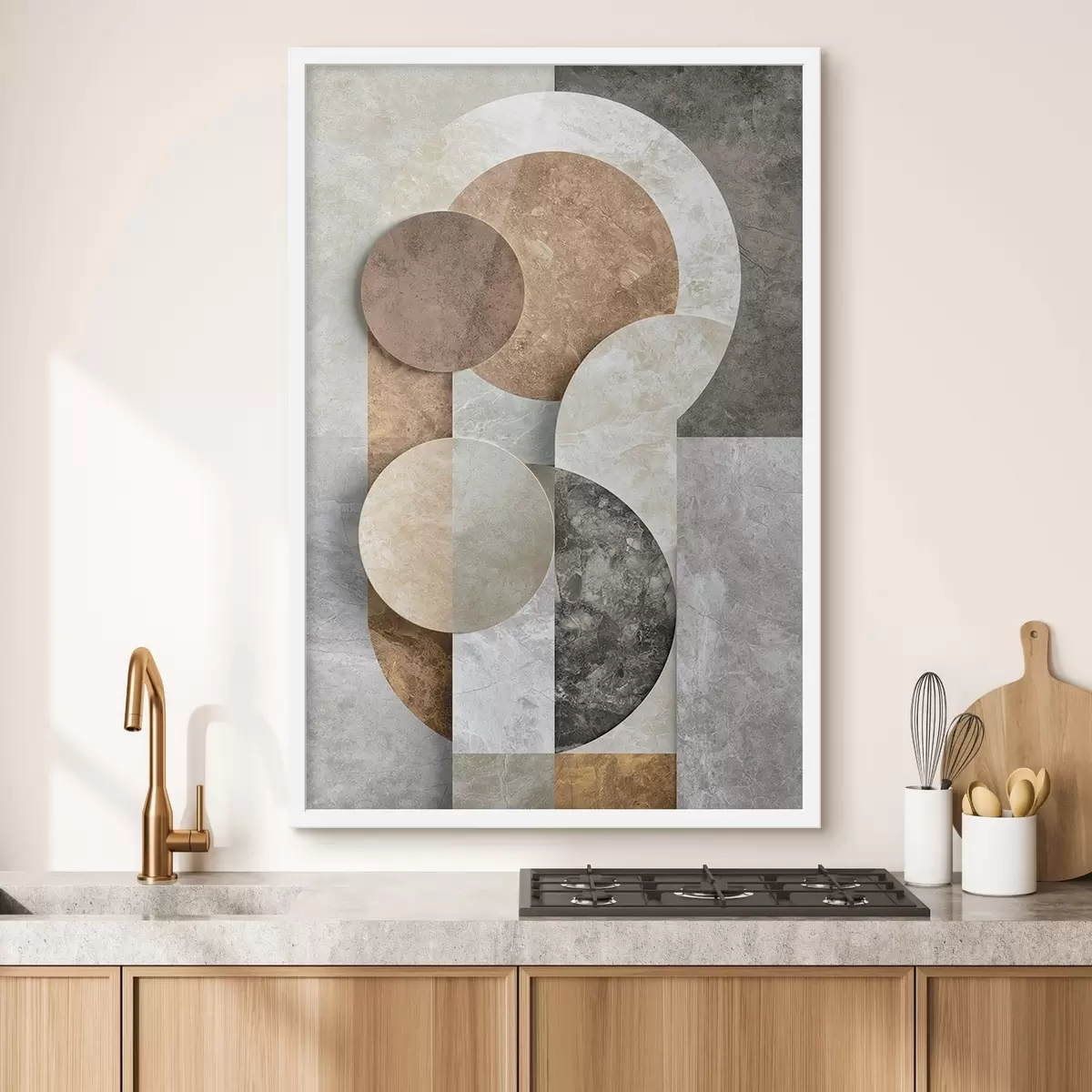 Poster Geometrische abstractie met cirkels f51185