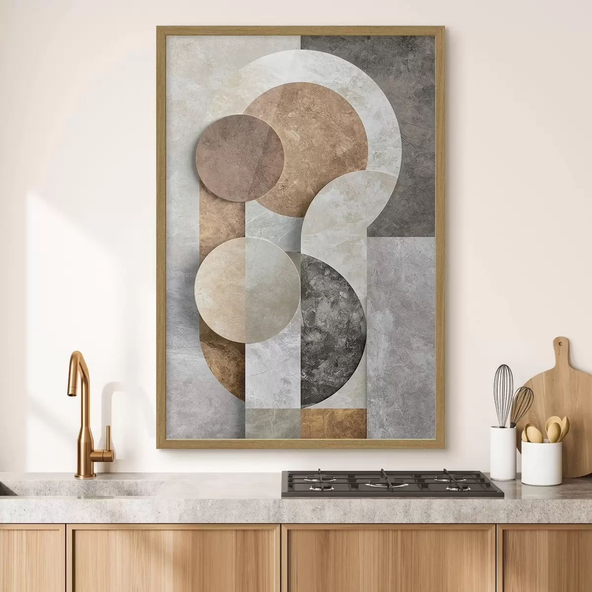 Poster Geometrische abstractie met cirkels f51185