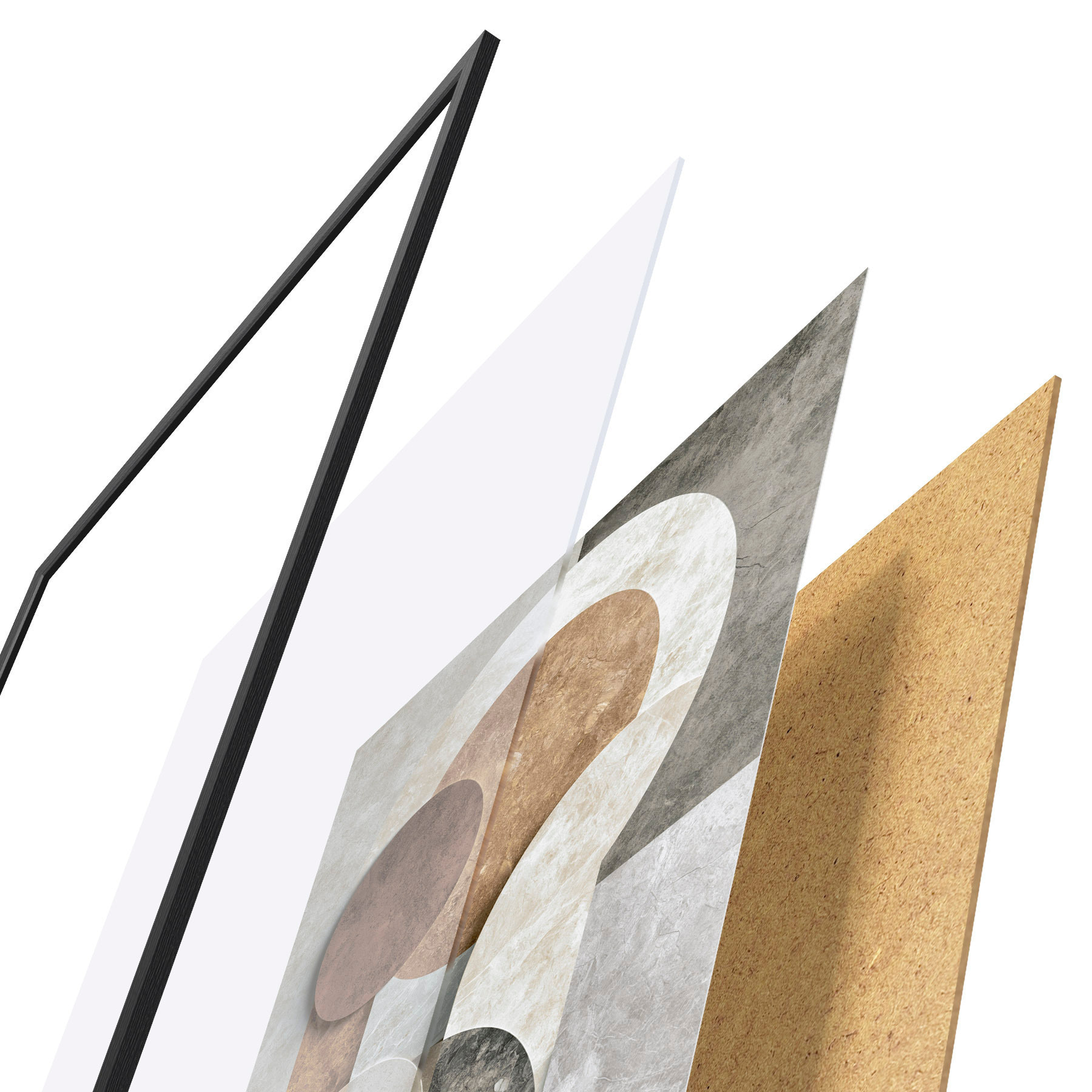 Poster Geometrische abstractie met cirkels f51185