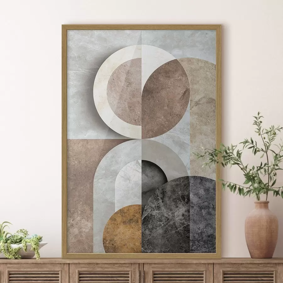 Fotobehang Geometrische compositie met cirkels f51281