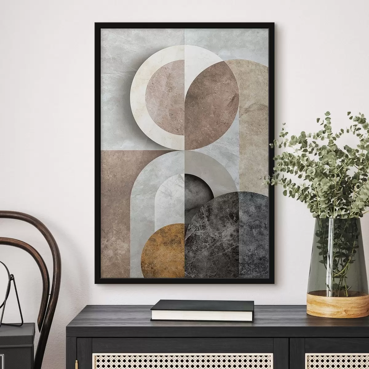 Poster Geometrische compositie met cirkels f51281