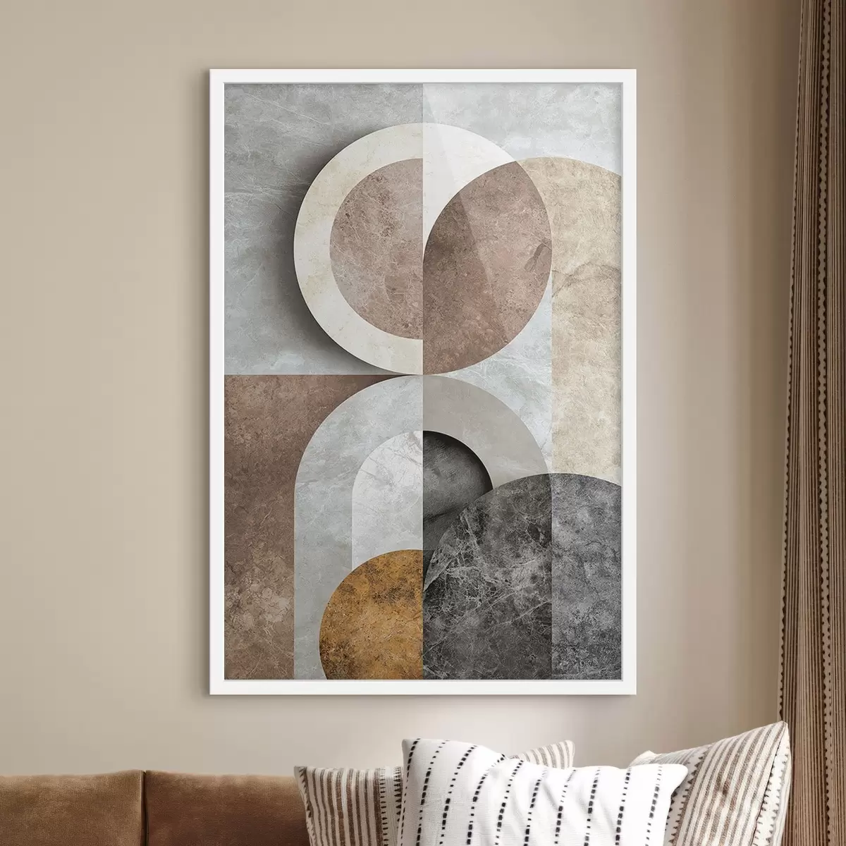 Poster Geometrische compositie met cirkels f51281