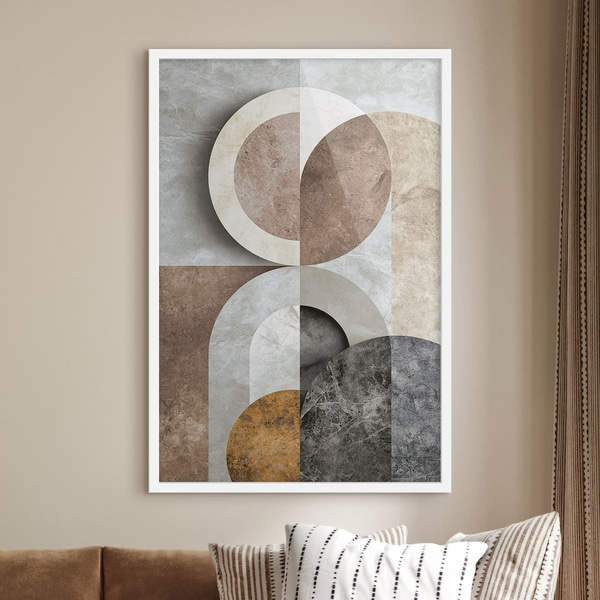 Poster Geometrische compositie met cirkels, Affiches Uniek, f51281wh : Uwalls