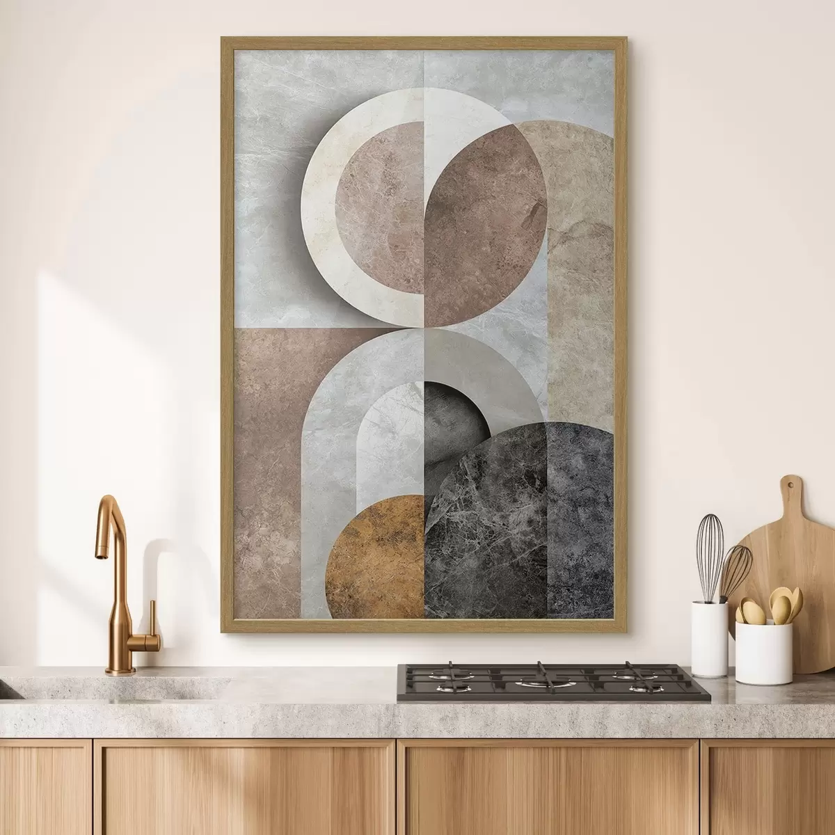Poster Geometrische compositie met cirkels f51281
