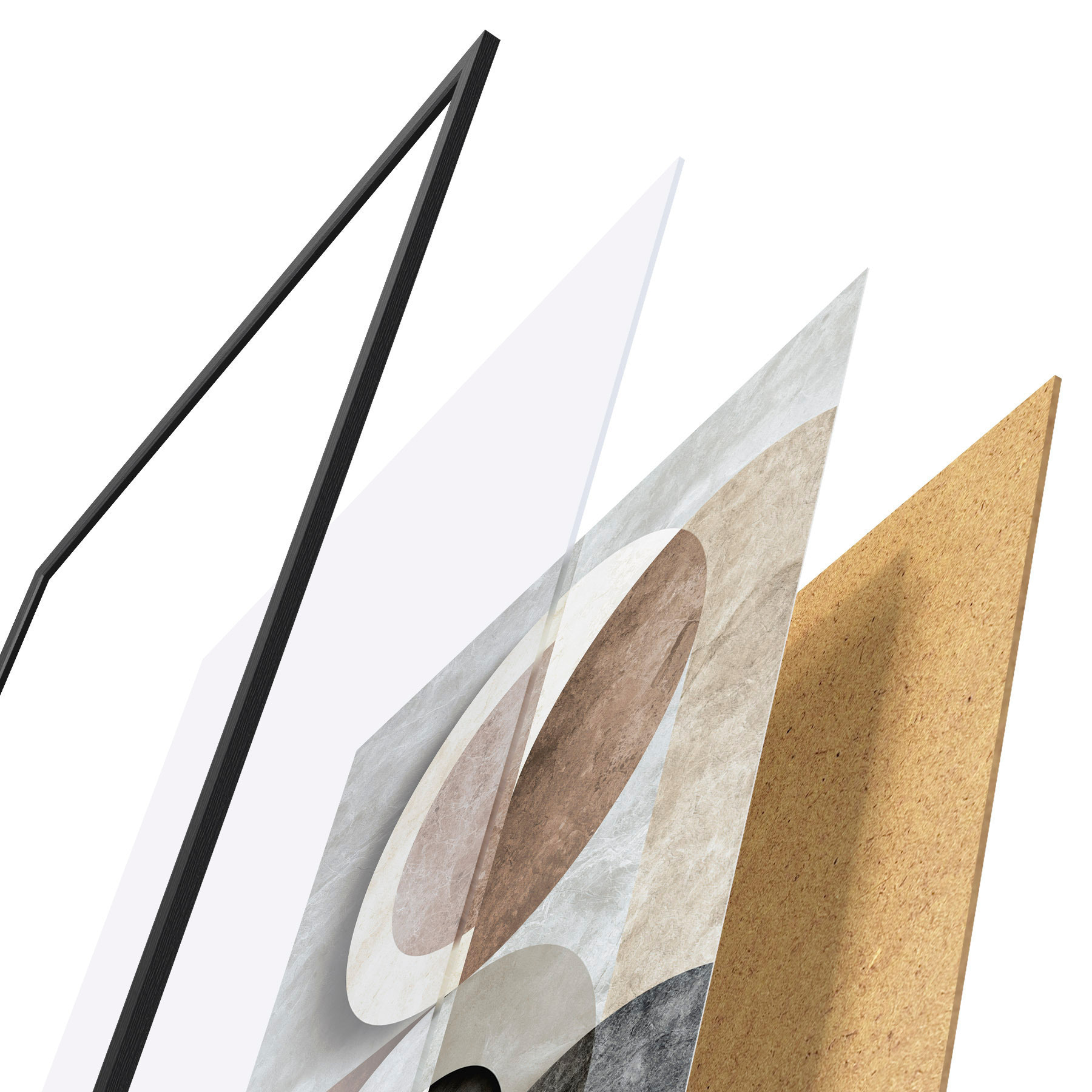 Poster Geometrische compositie met cirkels f51281