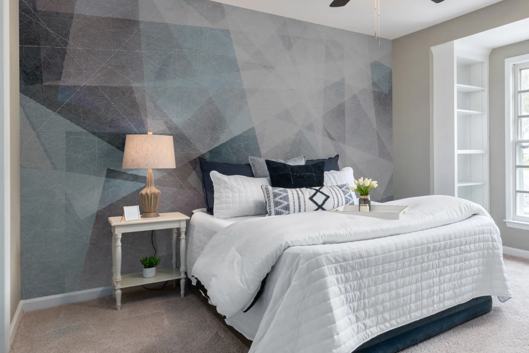 Fotobehang Grijs, art e lettertype u29741