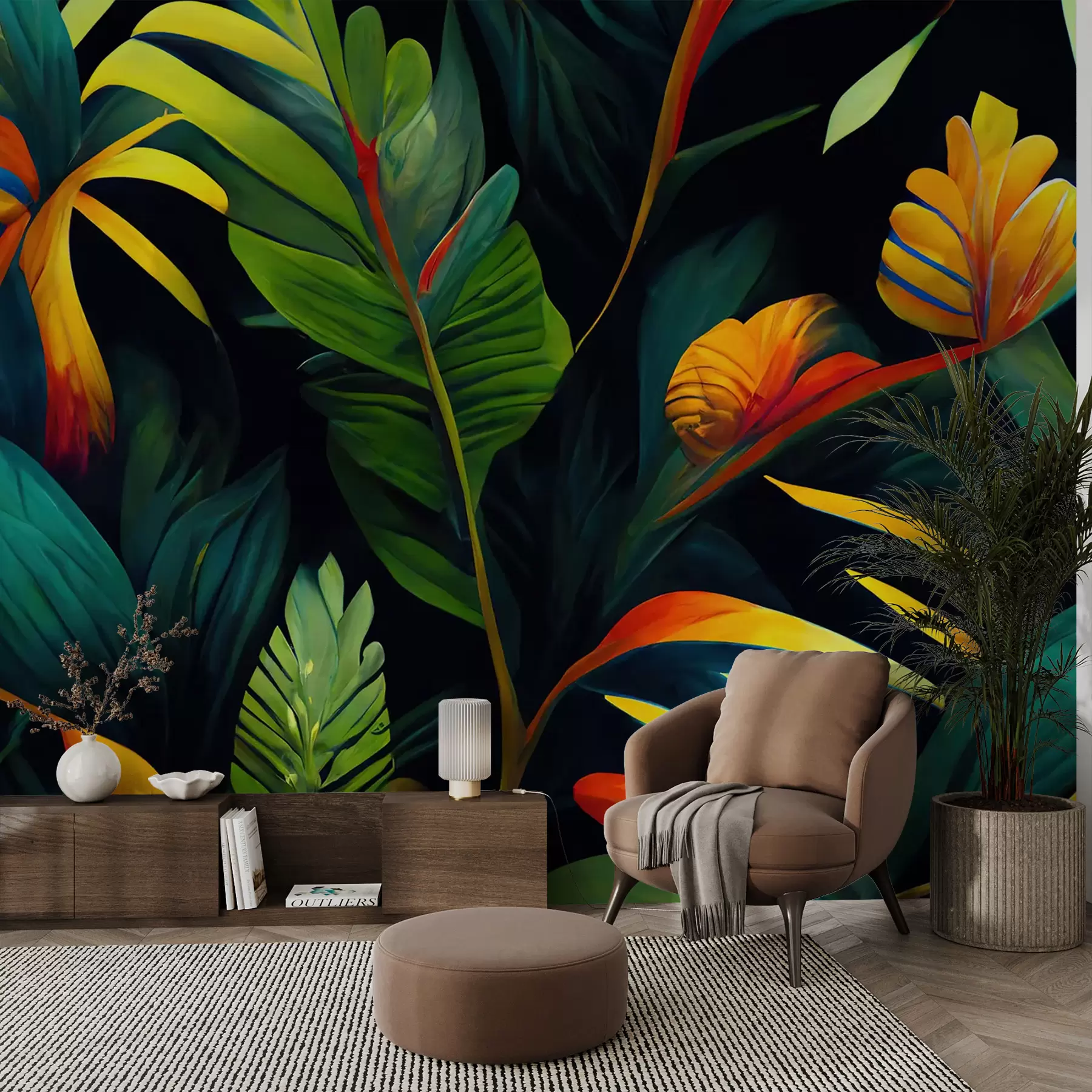 Fotobehang Heldere tropische jungle u72390