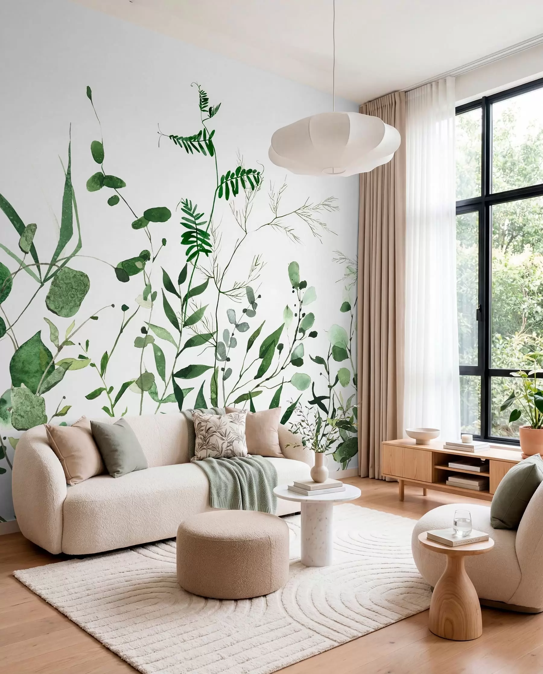 Fotobehang Groene wilde takken u72395