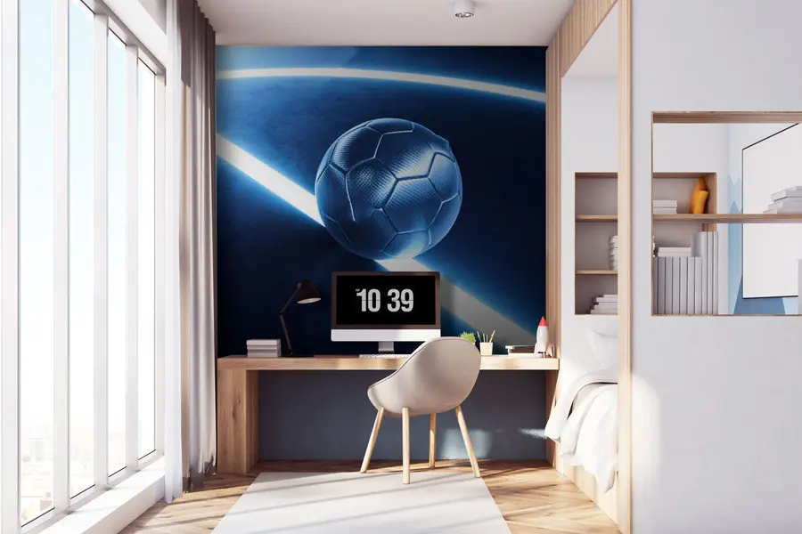 Fotobehang Neon voetbal u72791