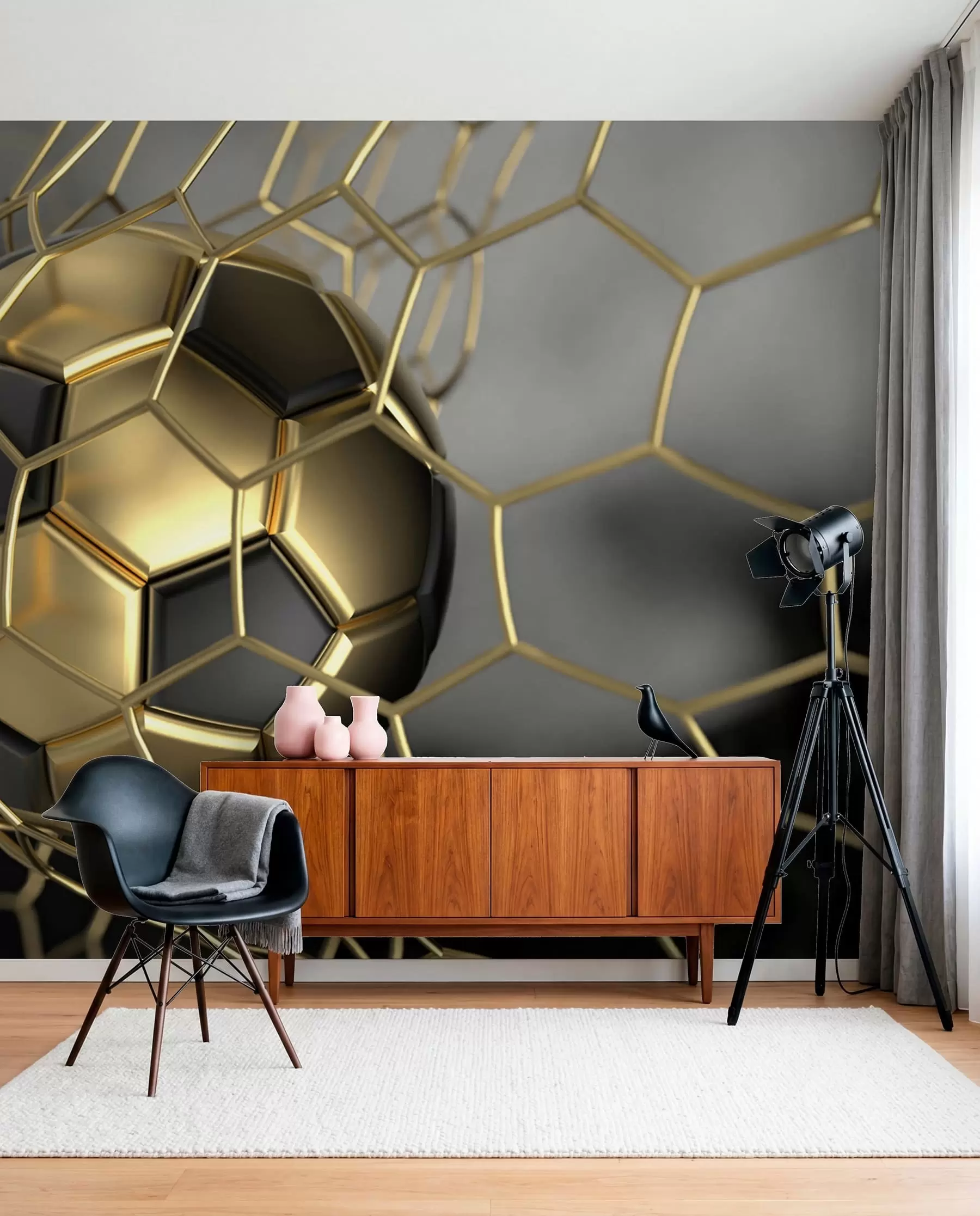 Fotobehang Gouden doelpunt u73010