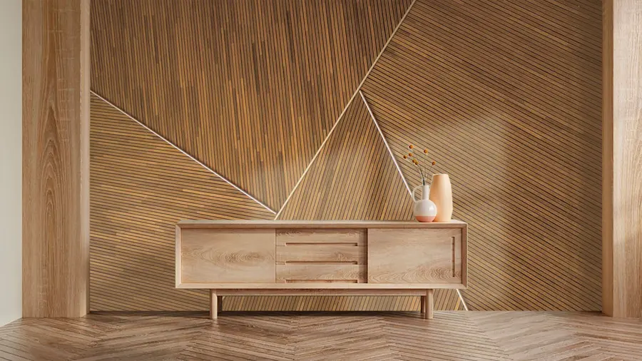 Fotobehang Imitatie van een houten wand u73431