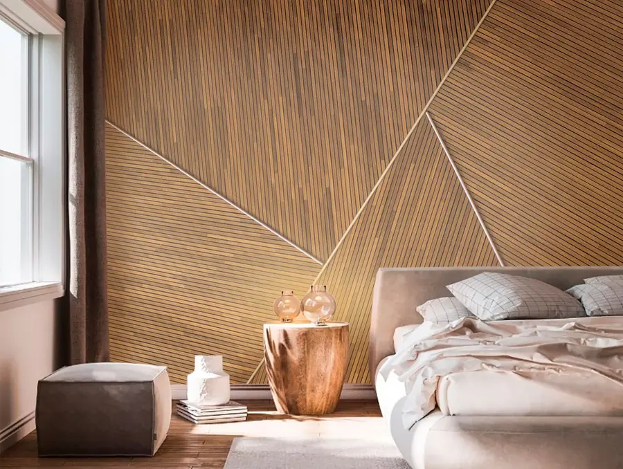 Fotobehang Imitatie van een houten wand u73431