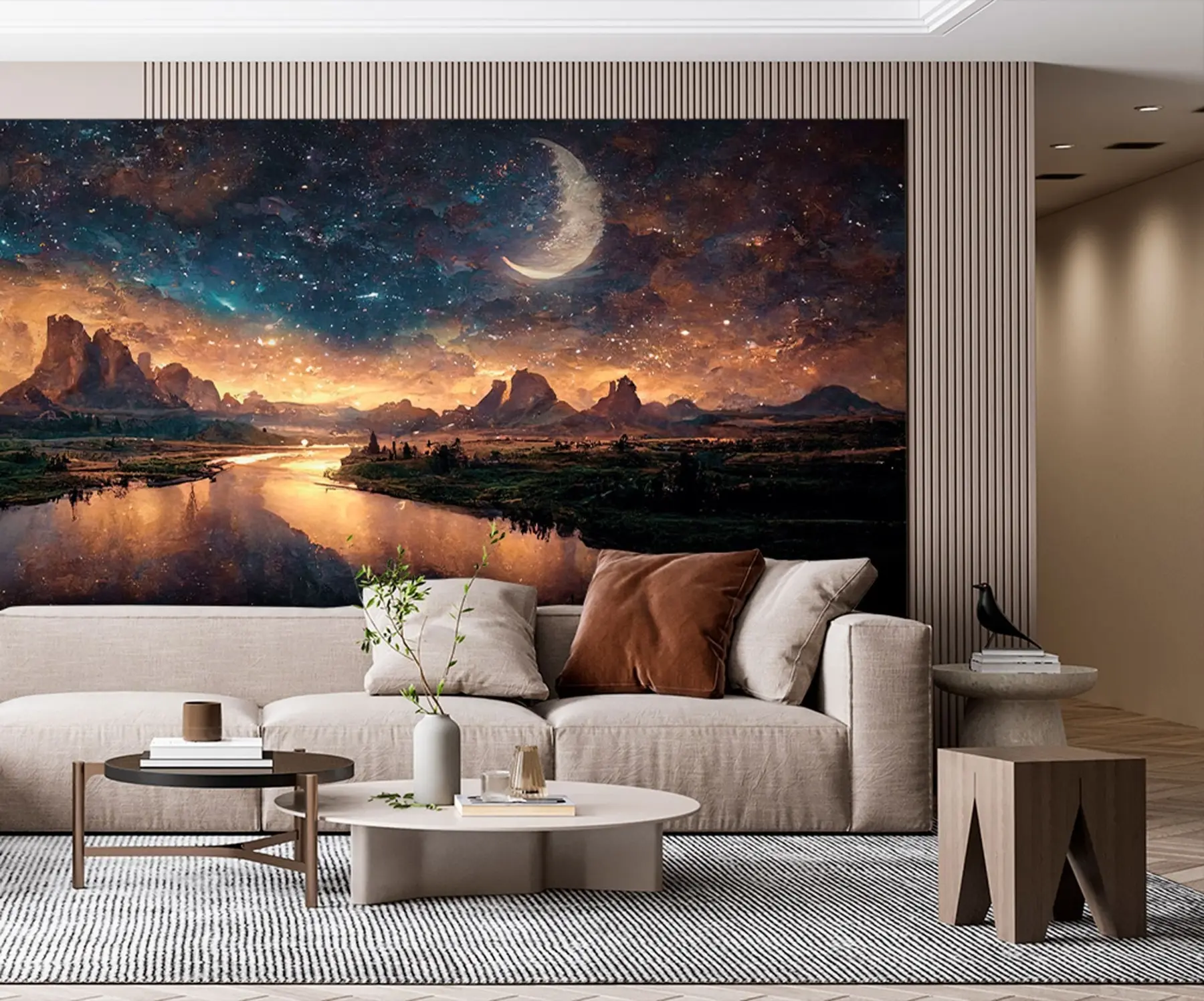 Fotobehang Magische nacht in een andere wereld u79812