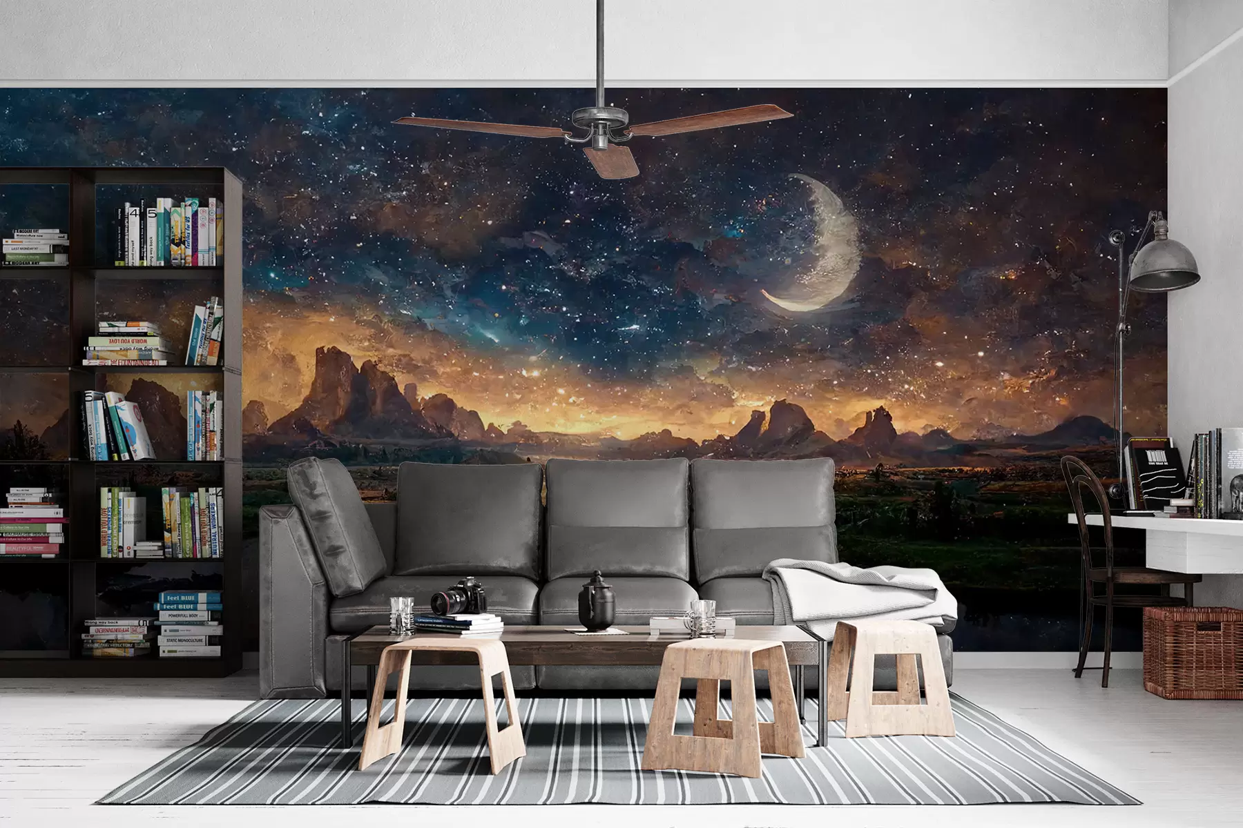 Fotobehang Magische nacht in een andere wereld u79812