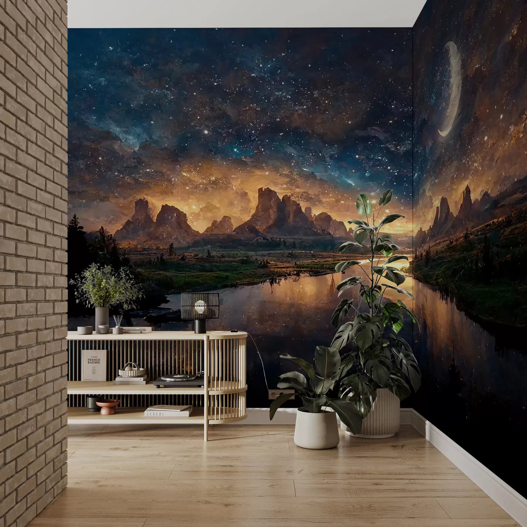Fotobehang Magische nacht in een andere wereld u79812