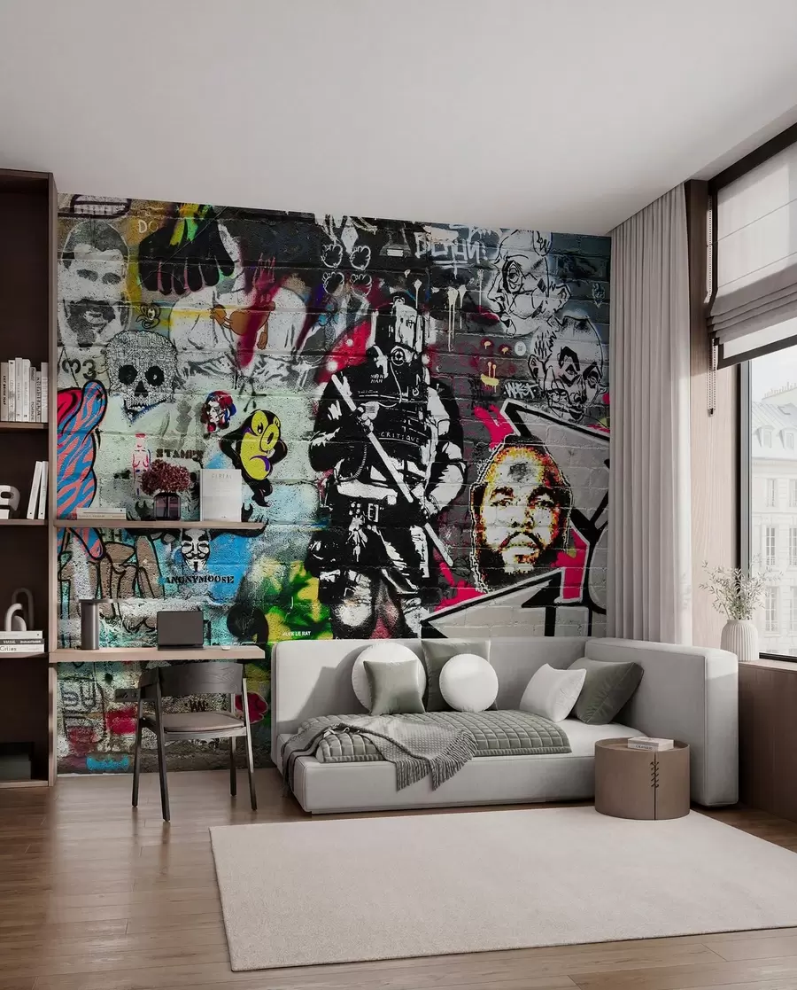 Fotobehang Graffiti, kunst en lettertype u12434