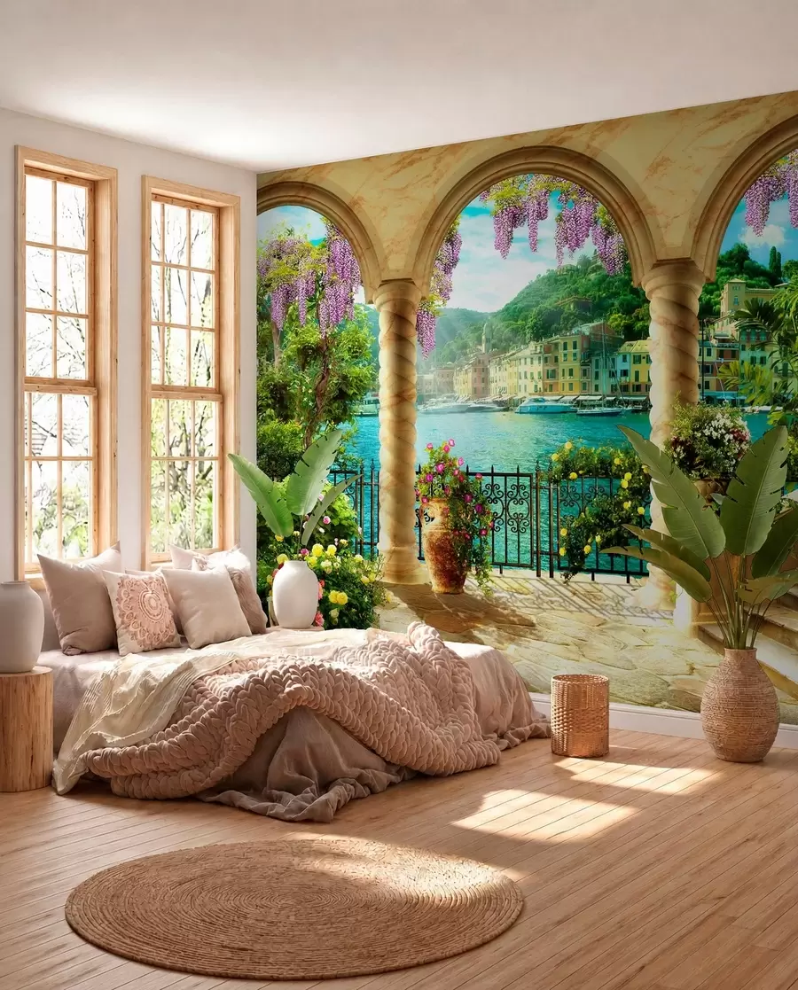 Fotobehang Bloem, water en plant u79431