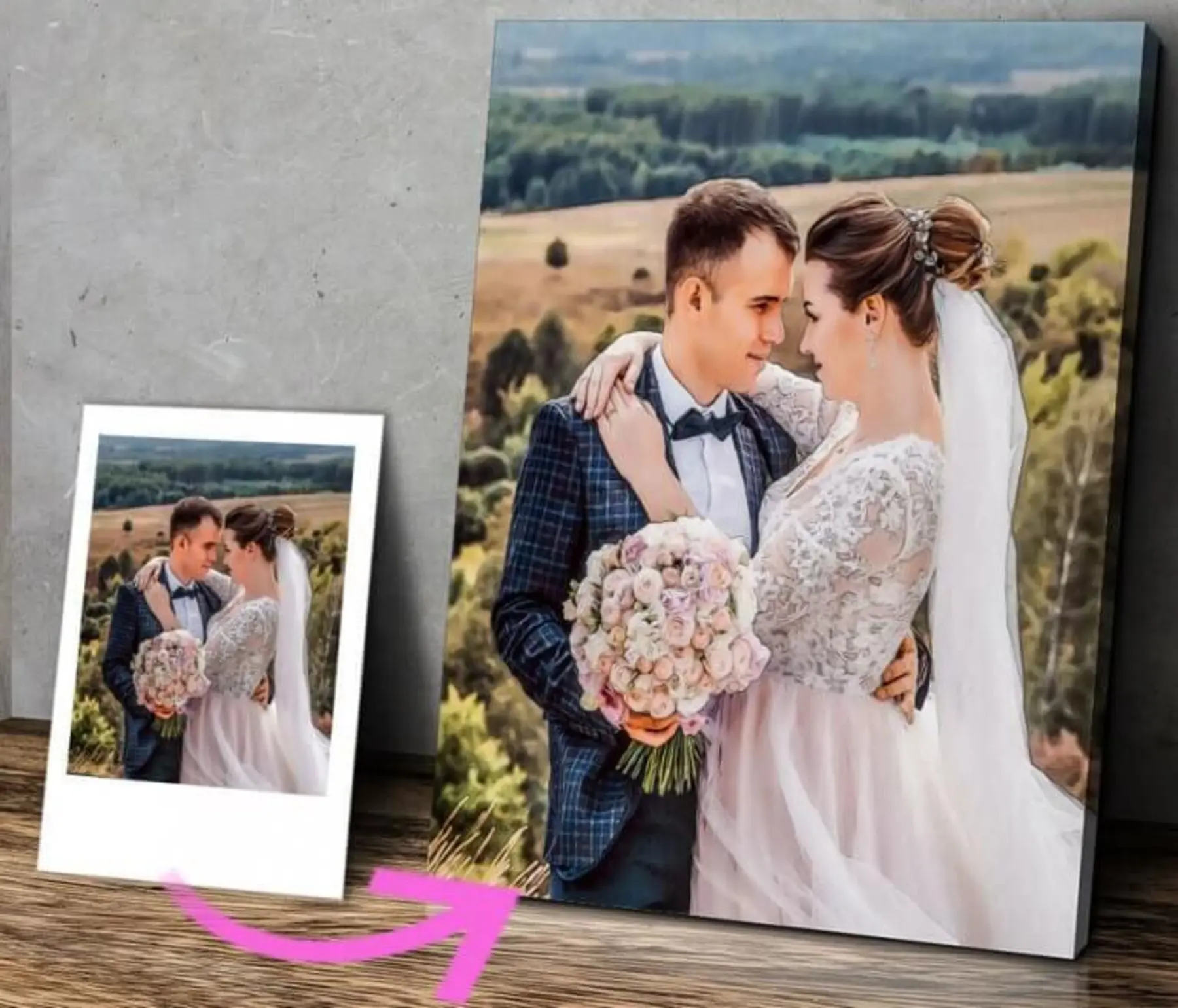  Schilderijen Bloem, glimlach en trouwjurk s15719