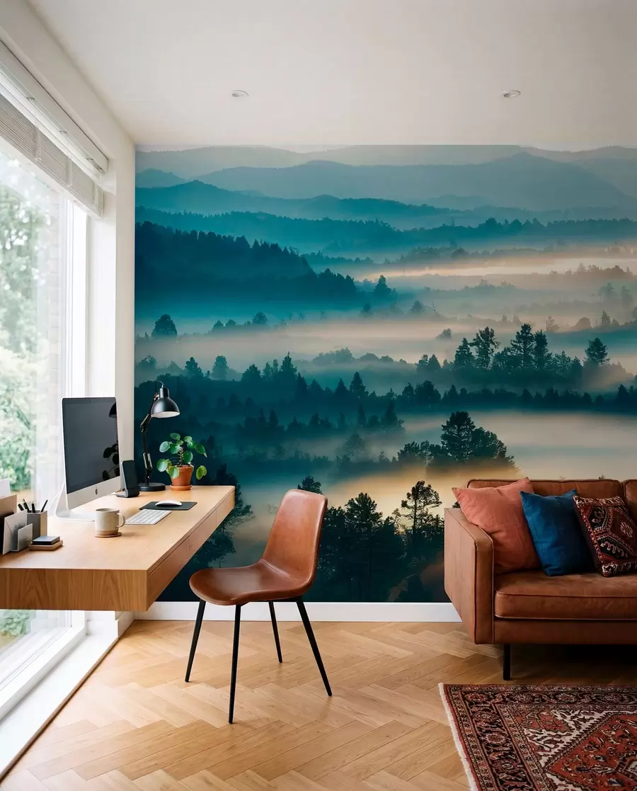 Fotobehang Boseilanden in de mist u73865