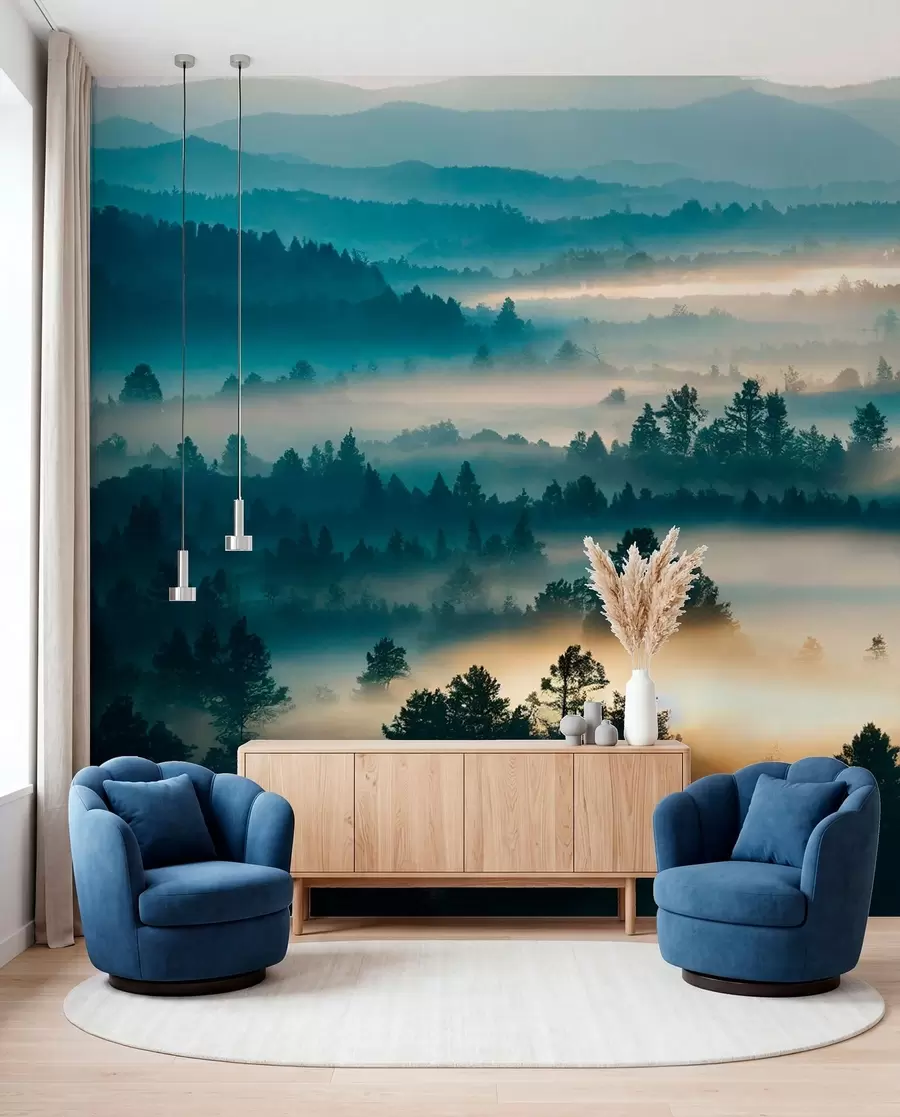 Fotobehang Boseilanden in de mist u73865