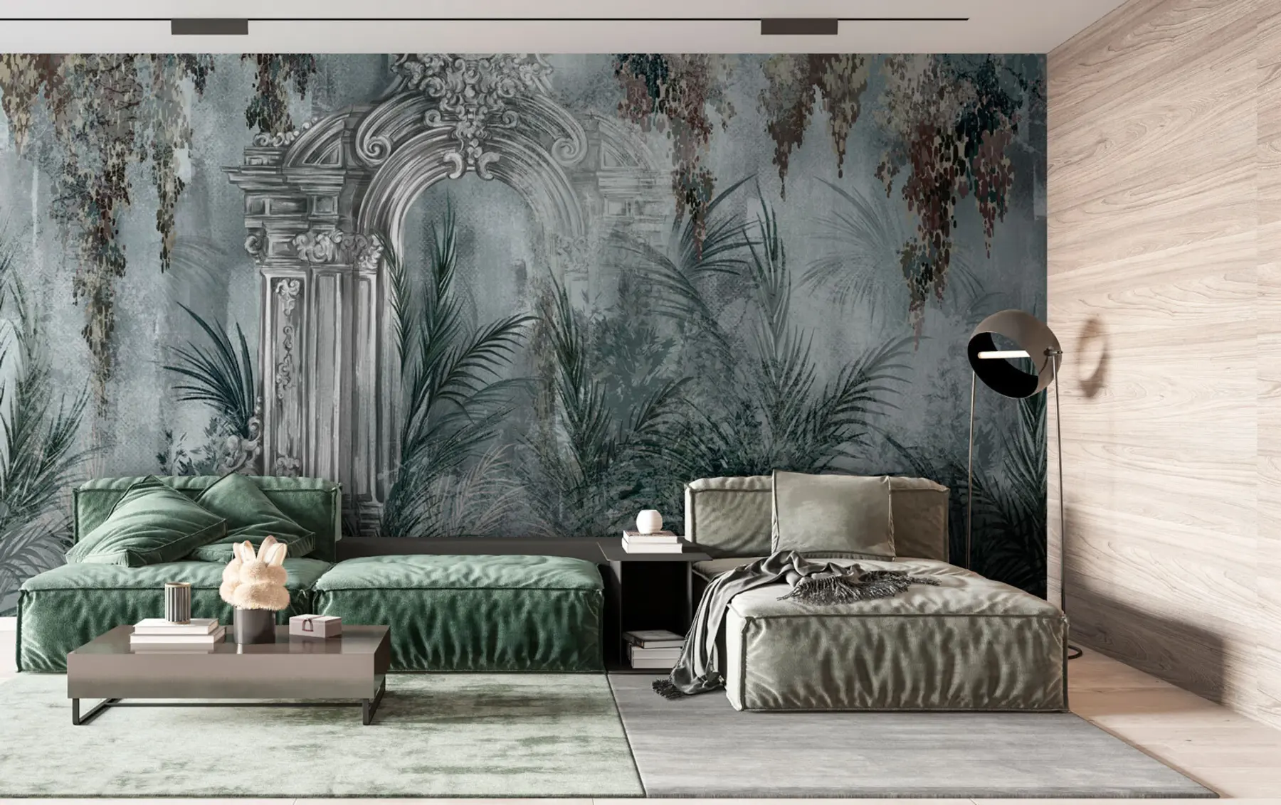 Fotobehang Nieuwe trend van decor Antieke boog in planten u73897