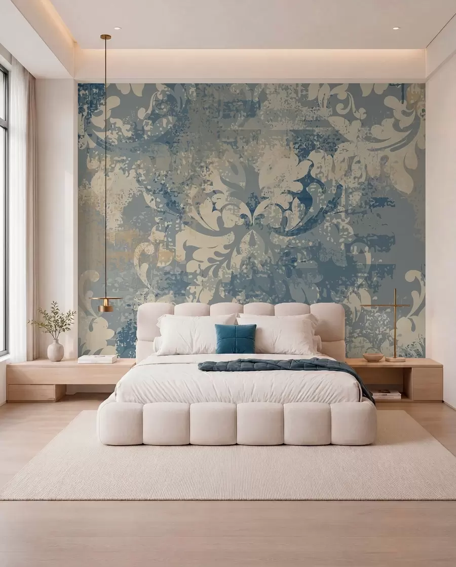 Fotobehang Barokke fresco op grunge muur u93581