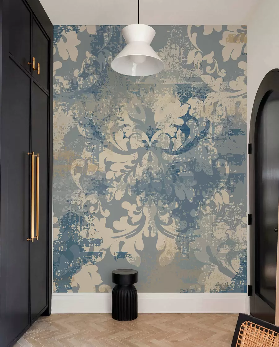 Fotobehang Barokke fresco op grunge muur u93581