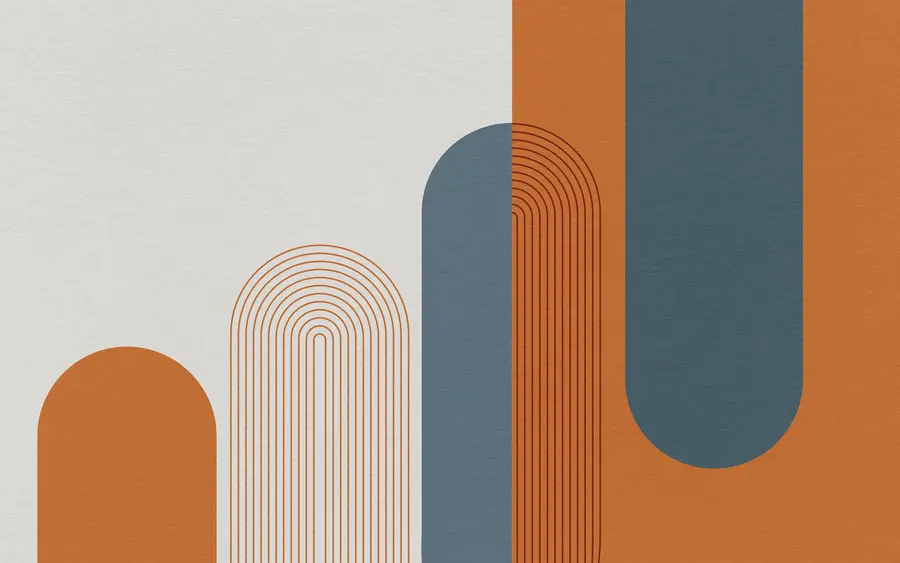 Fotobehang Retro bogen - patroon u93598