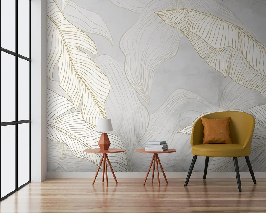 Fotobehang Blad, takje en art u93319