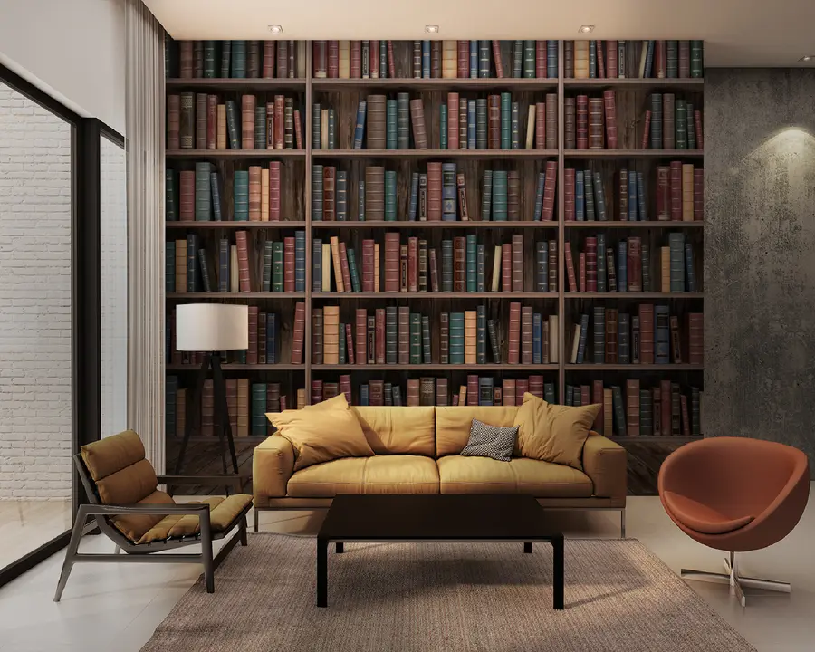 Fotobehang Indrukwekkende bibliotheek u93501