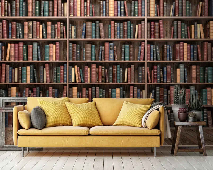 Fotobehang Indrukwekkende bibliotheek u93501
