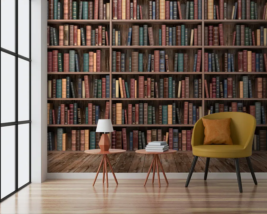 Fotobehang Indrukwekkende bibliotheek u93501