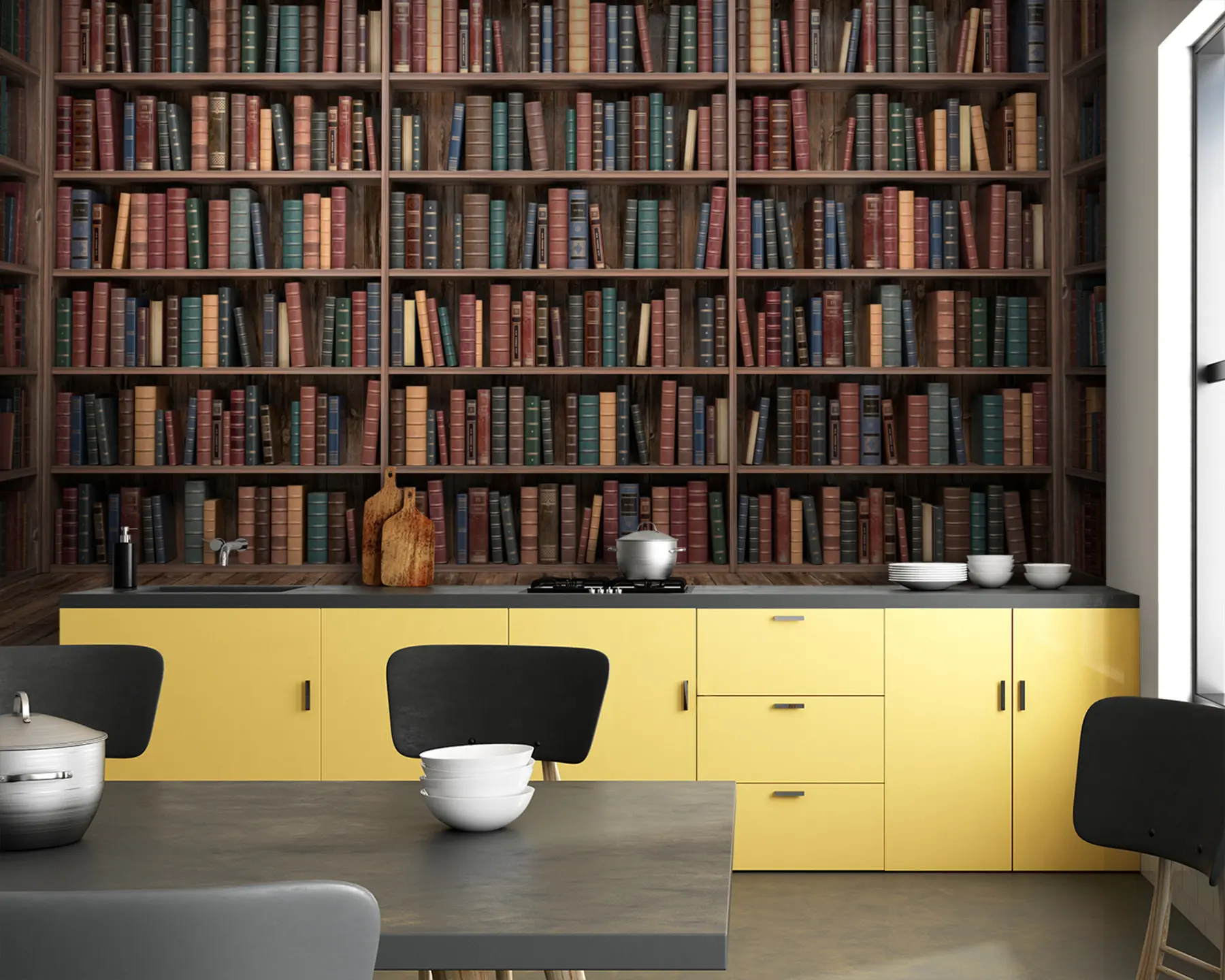 Fotobehang Indrukwekkende bibliotheek u93501