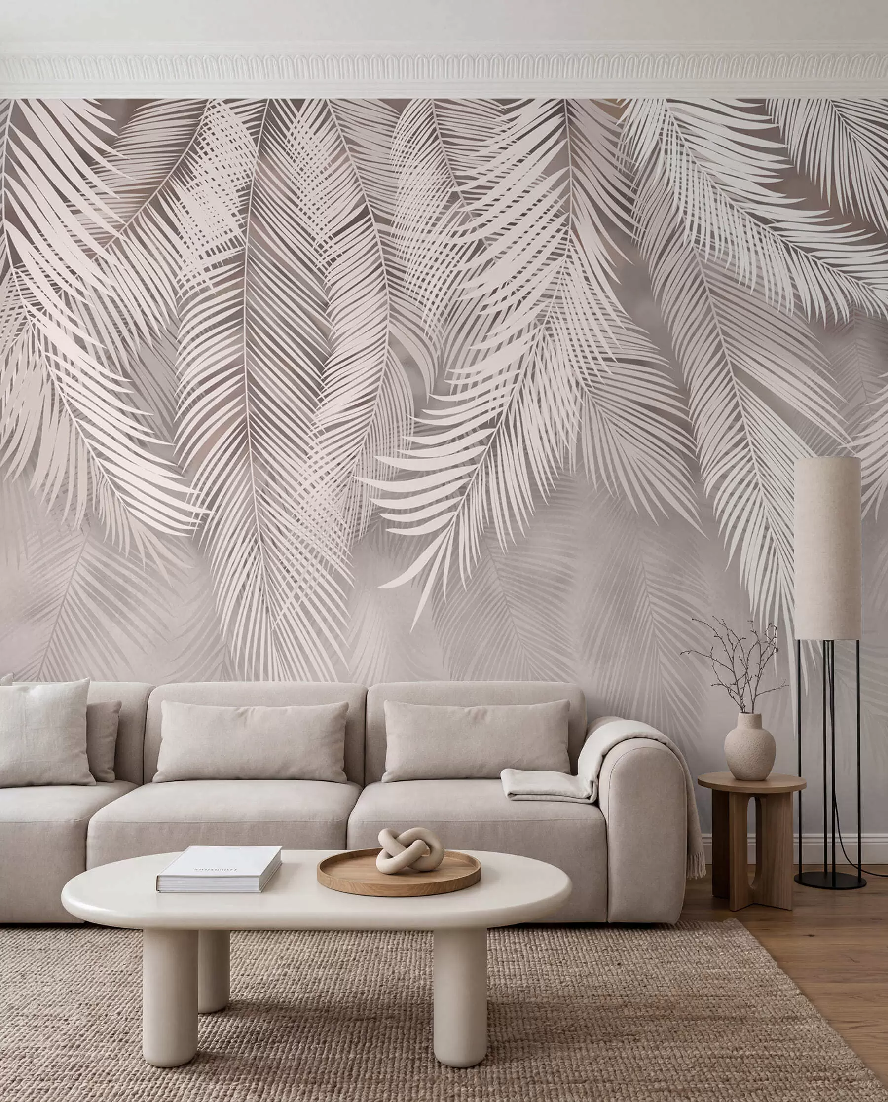 Fotobehang Roze palmgordijn u48556v5