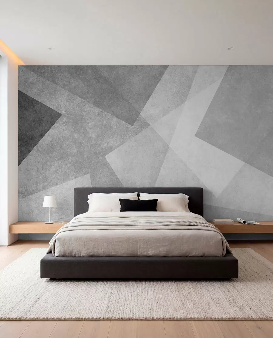 Fotobehang Geometrische abstractie van grijs u74057