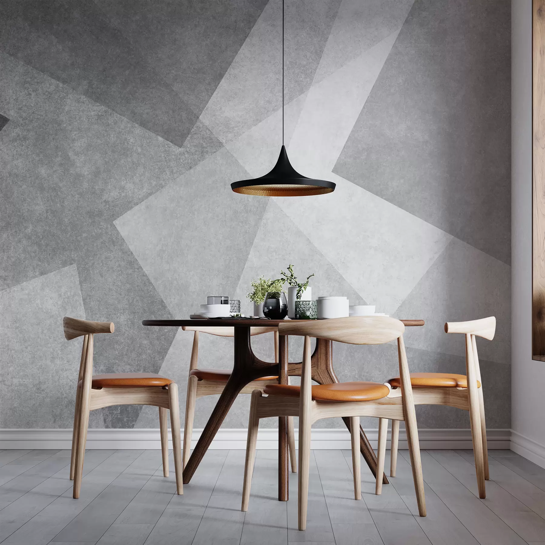 Fotobehang Geometrische abstractie van grijs u74057