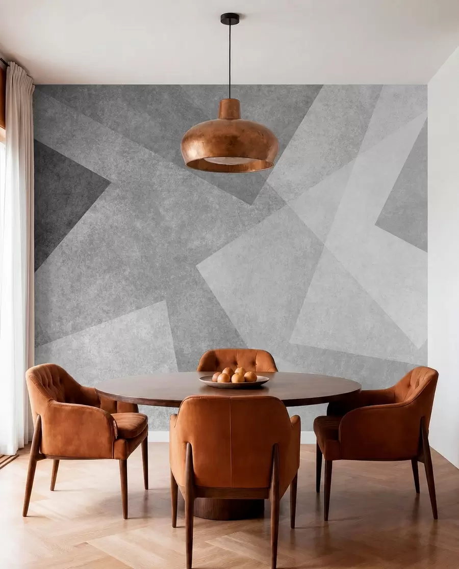 Fotobehang Geometrische abstractie van grijs u74057