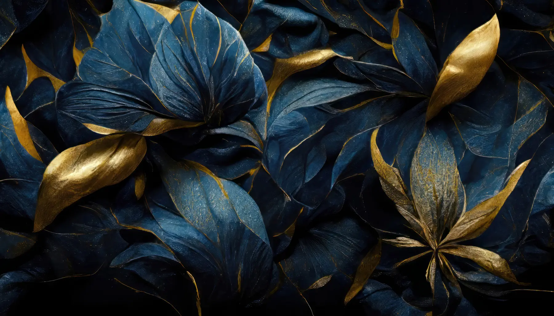 Fotobehang Blauwe koninklijke bloemen u74140