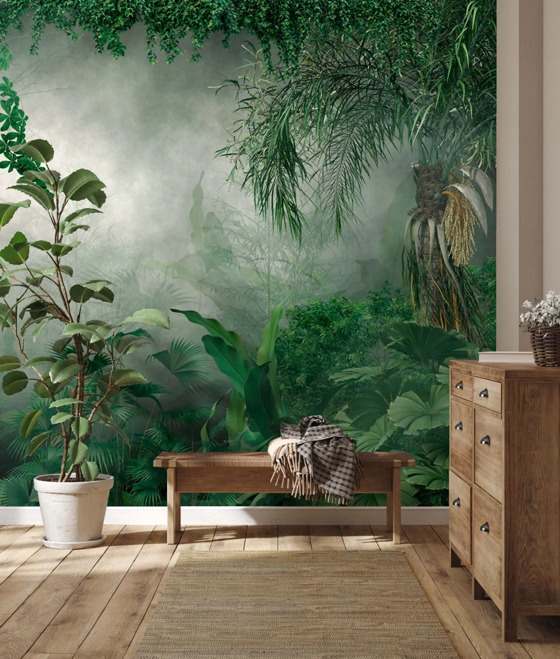 Fotobehang Mysterieuze jungle u74409